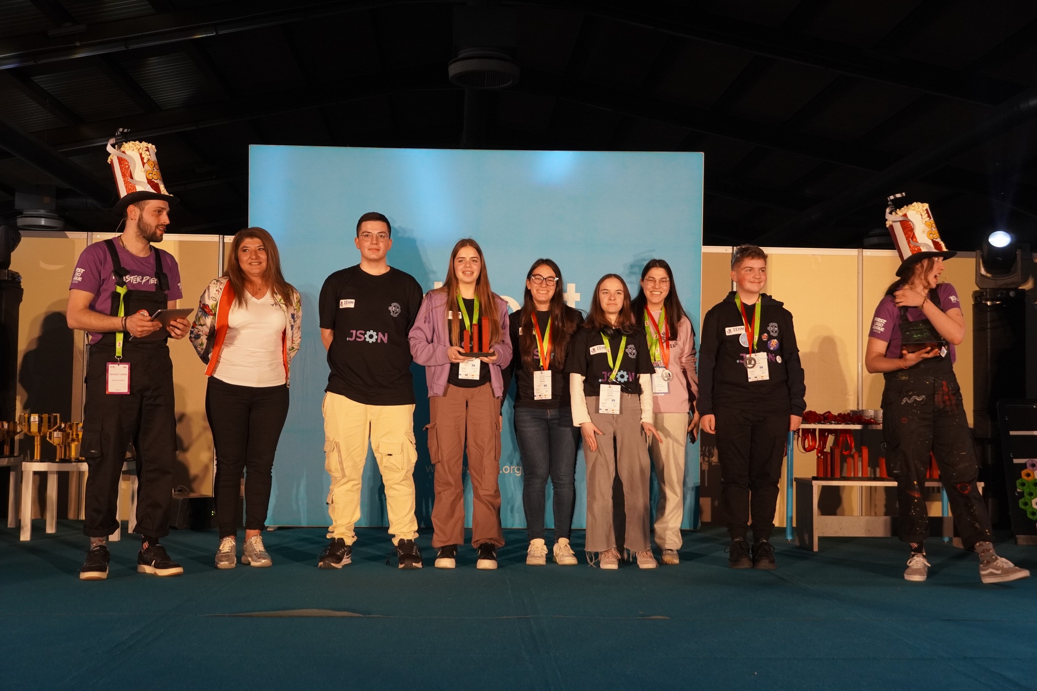 Team .JSON holding the Connect Award