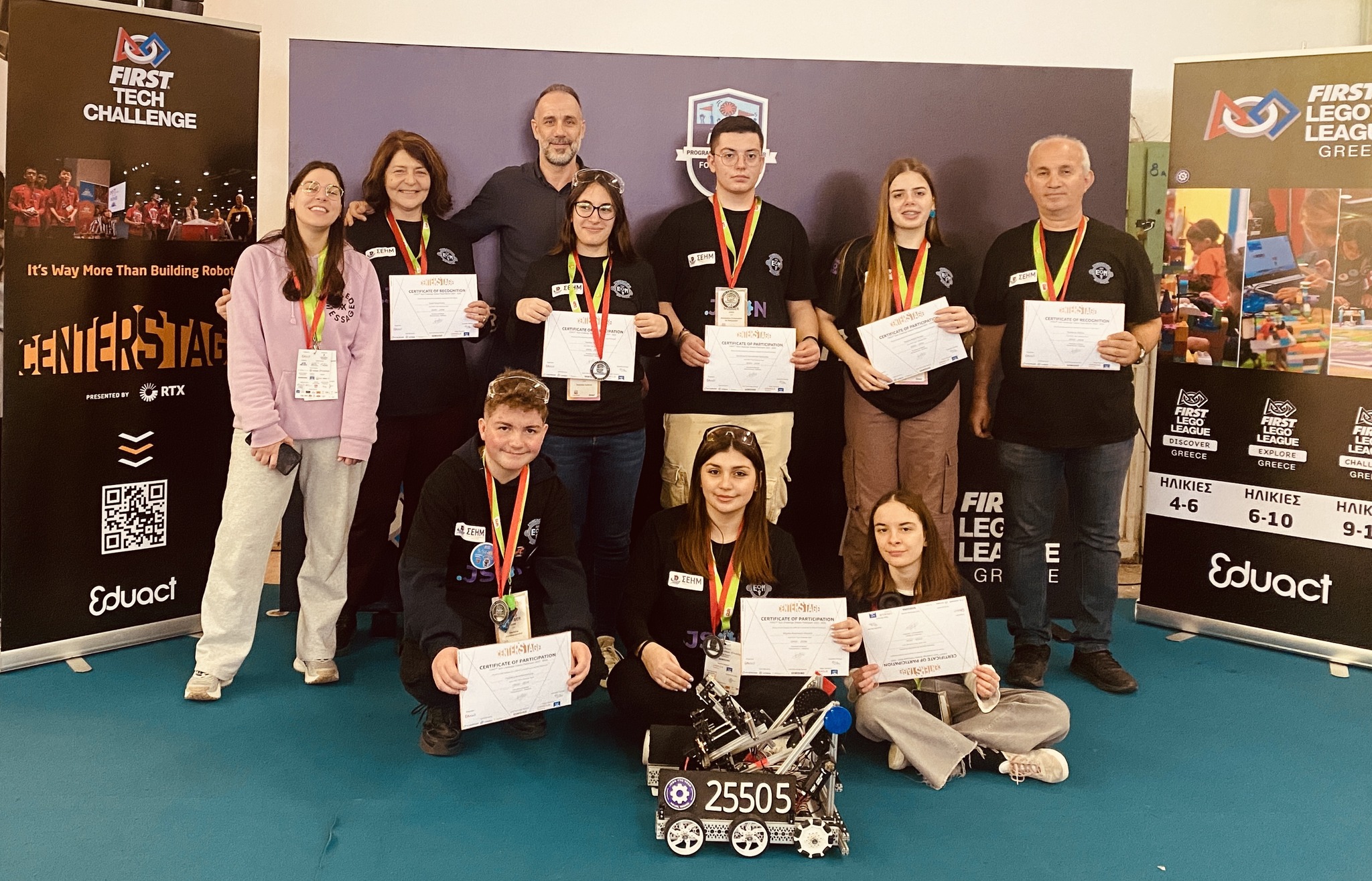 Team .JSON with their certificates